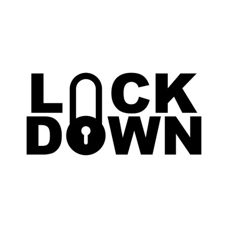 lockdown vector icon. coronavirus global quarantine illustration  white background. world lock concept. covid crisis.のイラスト素材