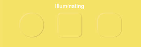 neumorphic geometric vector shapes in trendy 2021 colors background. square, rectangle, ring, circle shape button modern design.のイラスト素材