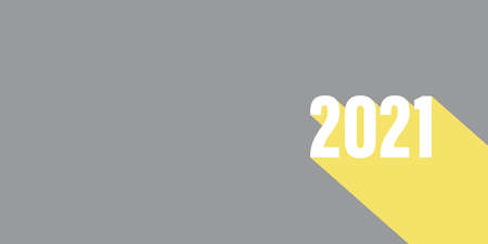 Color of the year 2021 vector illustration. Illuminating yellow, ultimate gray.のイラスト素材