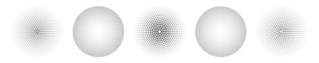 halftone circle background. vector dotted halftone geometric fade round pattern.のイラスト素材