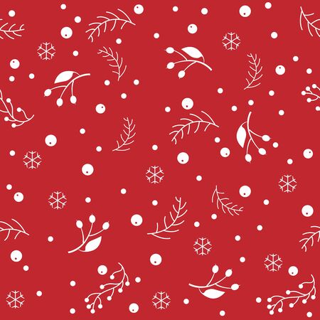 Seamless Winter Pattern. Merry Christmas Texture. Vector Illustrationのイラスト素材