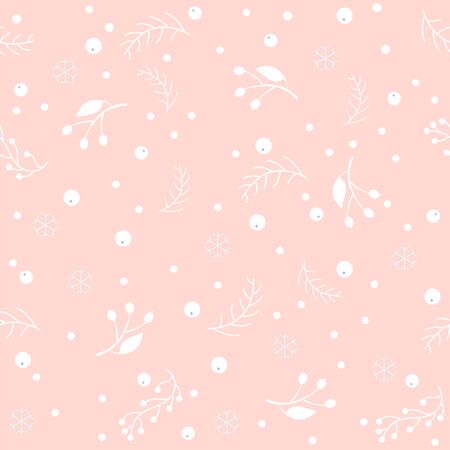 Seamless Winter Pattern. Merry Christmas Texture. Vector Illustrationのイラスト素材