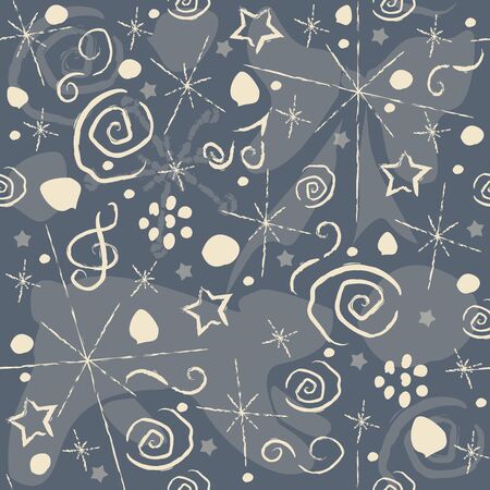 Cute Hand Drawn Winter Pattern. Seamless Pattern. Vector Illustrationのイラスト素材