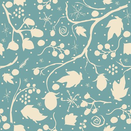 Floral Seamless Pattern. Hand Drawn Creative Sprays with berries. Artistic design on black background, blossom. For backgrounds, wallpapers, fabric, prints, textiles, wrapping, cards, cover.