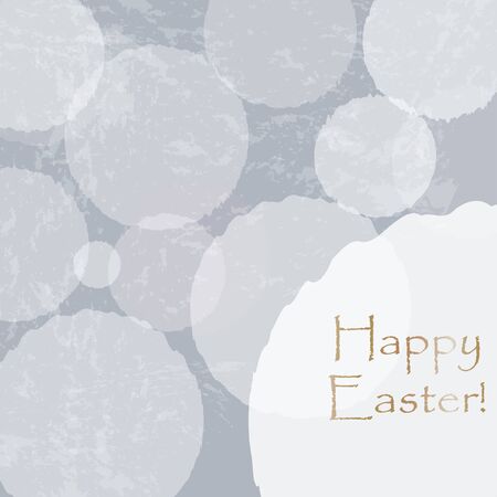 Happy Easter Greeting Card with golden message. Happy Easter Theme. Vector Illustration.のイラスト素材