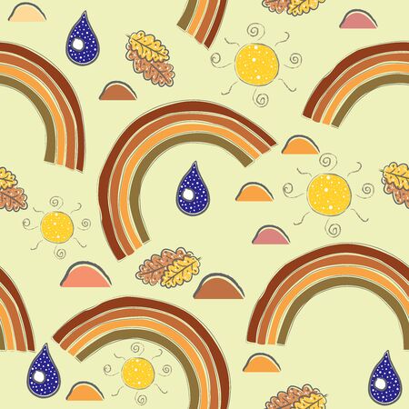 Terracotta Floral Abstract Seamless Pattern. Modern Digital Design. Modern Fashion Scandinavian Style. Contemporary Colors and Design.のイラスト素材