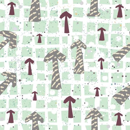 Hand Drawn Seamless Pattern with Arrows. Great for wedding cards, postcards, t-shirts, bridal invitations, brochures, posters, gift wrapping, wall art, wallpapers, etc. Vector Illustration.のイラスト素材
