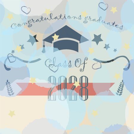 Graduation Class of Year 2018. Vector Illustrationのイラスト素材