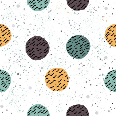 Cute Seamless Pattern. Hand Drawn Design. Great for wall art design, gift paper, wrapping, fabric, textile, etc.のイラスト素材