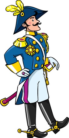 Handsome general or officerのイラスト素材