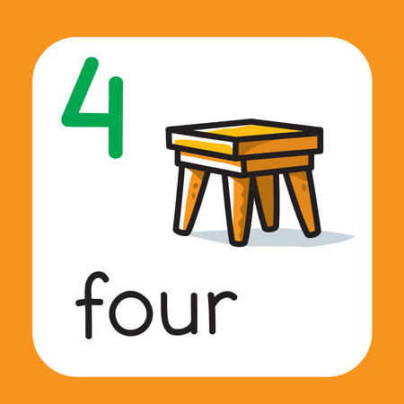 Card for learning to count from 1 to 10.のイラスト素材
