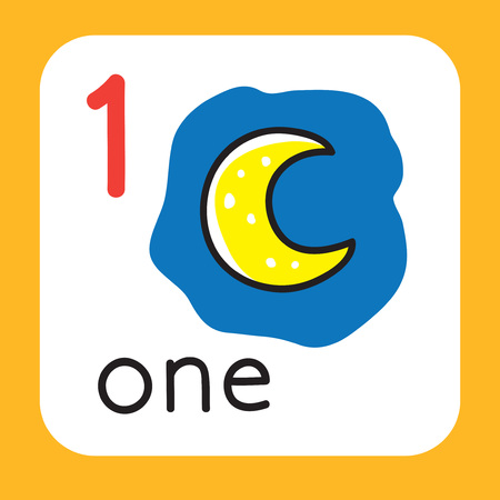 Card for learning to count from 1 to 10.のイラスト素材