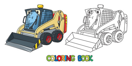 Funny small snow thrower with eyes vector illustration.のイラスト素材