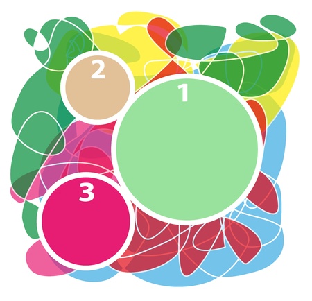 cornici colorate astratti numerati in diversi coloriのイラスト素材
