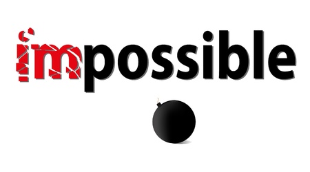 written impossible that explodes in partのイラスト素材