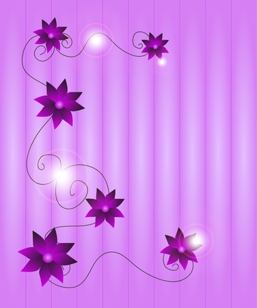 Vector floral background in shades of purpleのイラスト素材