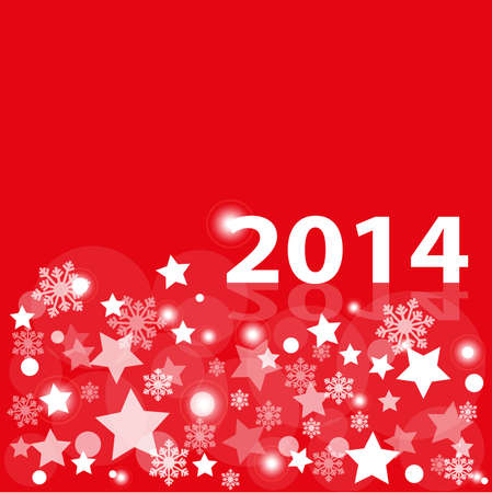 greeting card for New Year s Eve with snowflakes and starsのイラスト素材