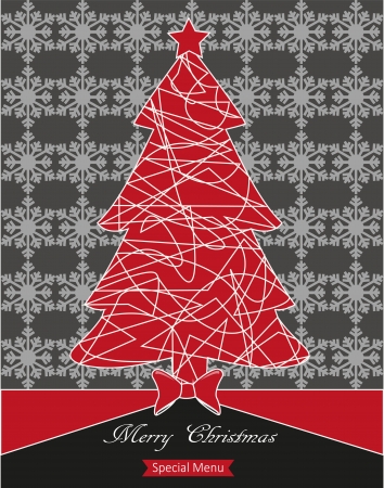 christmas tree as restaurant menuのイラスト素材