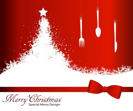 illustration for Christmas and New Year menuのイラスト素材