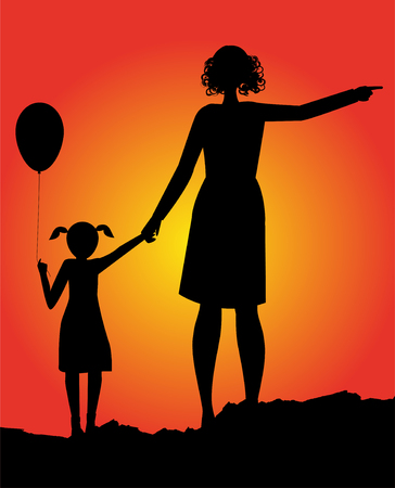 mom who means something to her daughterのイラスト素材