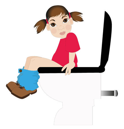 girl in the bathroomのイラスト素材