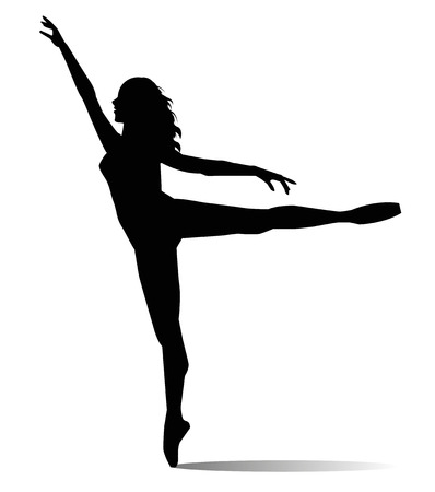 dancer on  white backgroundのイラスト素材