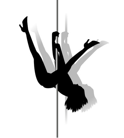 lap dance silhouetteのイラスト素材