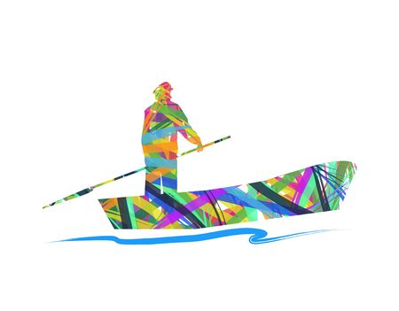 abstract fishermanのイラスト素材