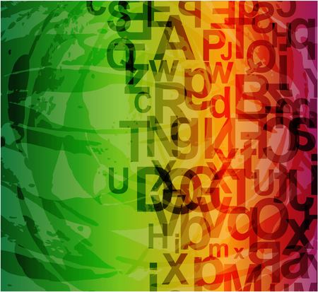 abstract background with lettersのイラスト素材