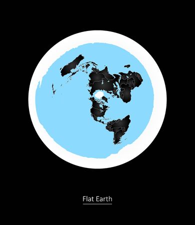 Flat Earth / Old Vision of Planetのイラスト素材