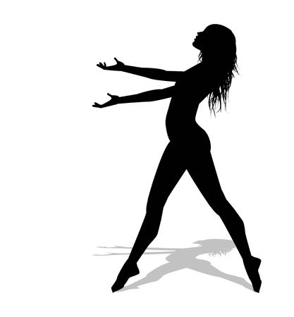 dancer silhouetteのイラスト素材