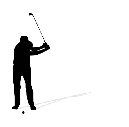 Vector illustration of golf athleteのイラスト素材