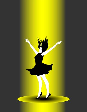 Woman with open arms icon.のイラスト素材
