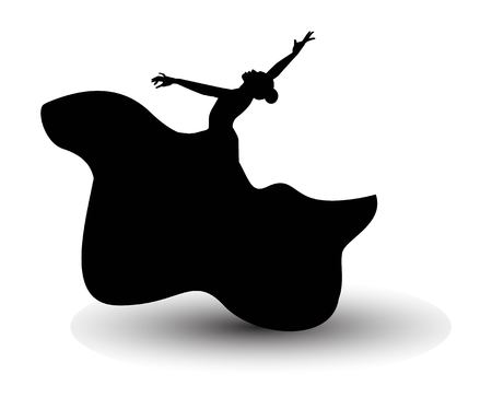 Spanish Flamenco dancer icon.のイラスト素材