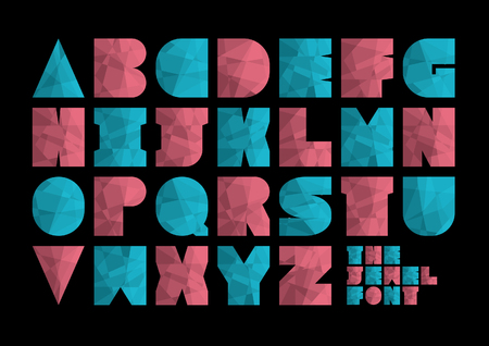 Vector of modern stylized font and alphabetのイラスト素材