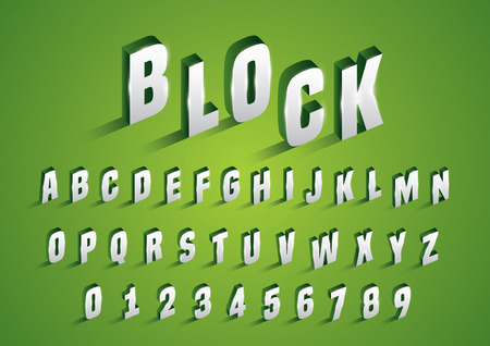 Vector of modern stylized font and alphabetのイラスト素材