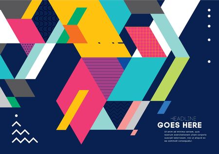 Vector of modern futuristic pattern and backgroundのイラスト素材