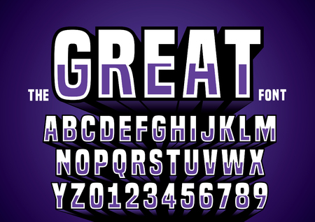 Vector of big retro 3d alphabetのイラスト素材