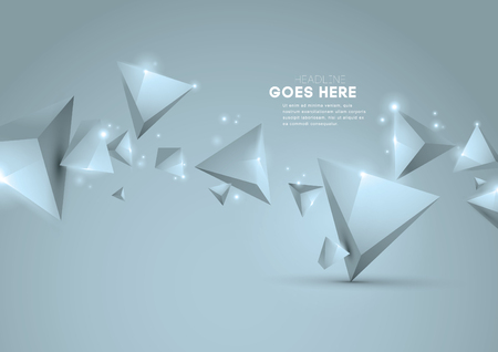 Vector of modern geometric triangular element and backgroundのイラスト素材