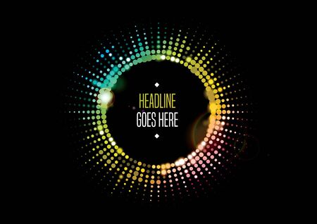 Vector of modern abstract circle halftoneのイラスト素材