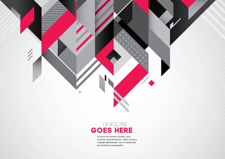 Vector of modern abstract geometric backgroundのイラスト素材