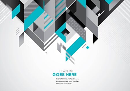 Vector of modern abstract geometric backgroundのイラスト素材