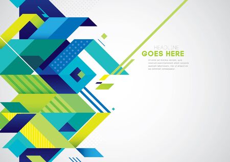 Vector of modern abstract geometric backgroundのイラスト素材
