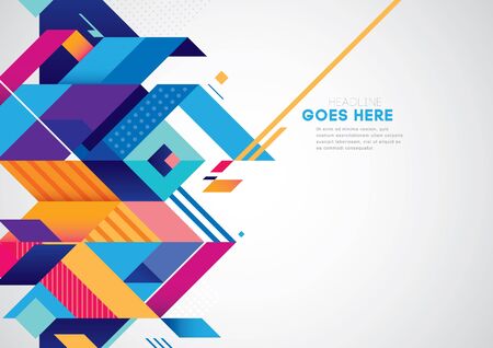 Vector of modern abstract geometric backgroundのイラスト素材