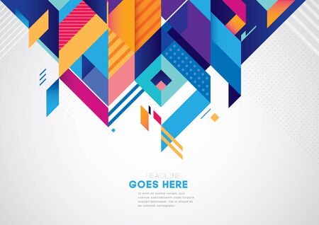 Vector of modern abstract geometric backgroundのイラスト素材