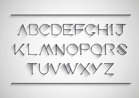 Vector of stylized font and alphabetのイラスト素材
