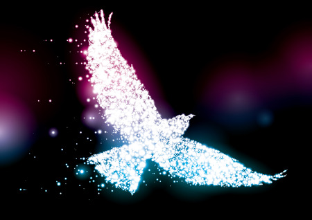 Vector of stylized animal silhouette formed in constellationのイラスト素材