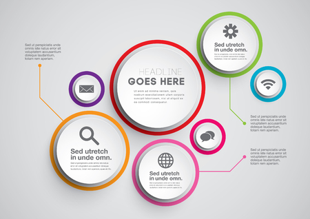 Vector of stylized geometric element and info-graphicsのイラスト素材