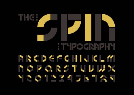 A Vector of modern abstract font and alphabet.のイラスト素材