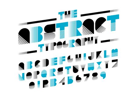 A Vector of modern abstract font and alphabet illustration.のイラスト素材